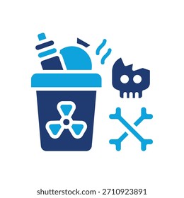Icono de residuos peligrosos Ilustración vectorial mixta