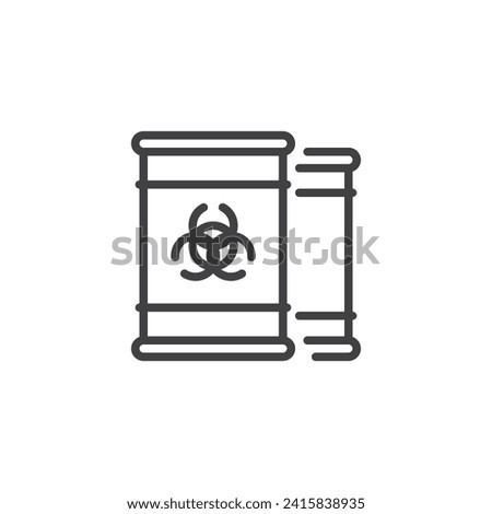 Hazardous Waste line icon. linear style sign for mobile concept and web design. Dangerous waste barrel outline vector icon. Symbol, logo illustration. Vector graphics