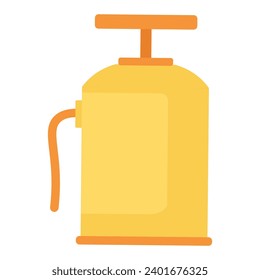 Contaminación de desechos peligrosos. Pulverizador de cartucho con icono de productos químicos agrícolas. Materiales tóxicos explosivos. Problema de separación de desechos peligrosos. Elemento para el diseño de infografías. Vector plano simple