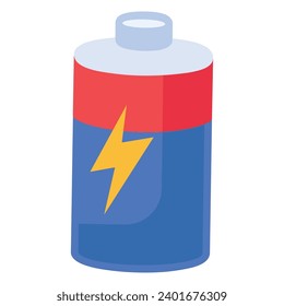 Hazardous waste pollution. Lithium ion battery icon. Toxic Explosive Materials. Hazardous waste separation problem. Element for infographics design. Simple flat vector isolated on white background
