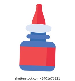 Hazardous waste pollution. Tube of office glue icon. Toxic Explosive Materials. Hazardous waste separation problem. Element for infographics design. Simple flat vector isolated on white background