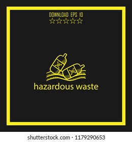 hazardous waste sketch vector icon