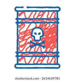 hazardous waste sorting doodle icon sketch vector. hazardous waste sorting sign. isolated symbol illustration