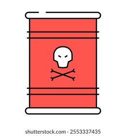 hazardous waste sorting line icon vector. hazardous waste sorting sign. isolated symbol illustration