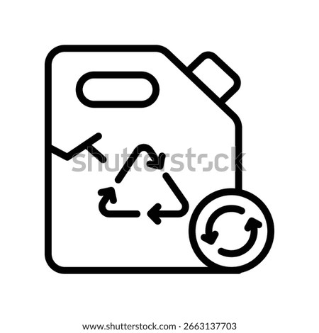 Hazardous Waste Vector Outline Icon. EPS 10 File