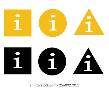 Hazards icon set symbol in black, yellow and red colour. hazards icon available inside of triangle, square, circle .