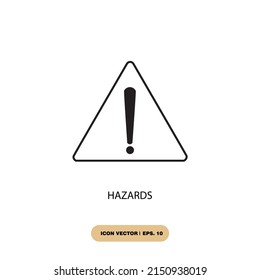 hazards icons  symbol vector elements for infographic web