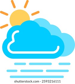 Haze Flat Illustration Vector Design