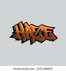 haze graffiti vector tagging letter word text street art