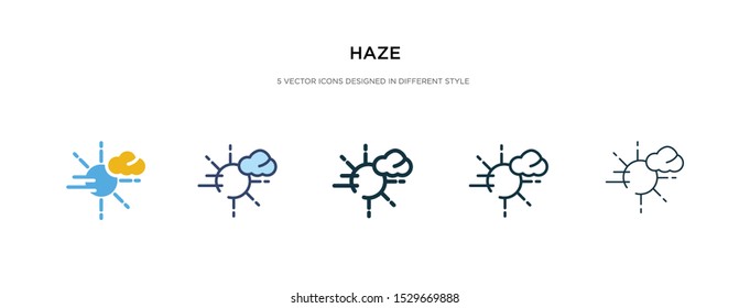 haze icon in different style vector illustration. two colored and black haze vector icons designed in filled, outline, line and stroke style can be used for web, mobile, ui