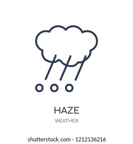 Haze icon. Haze linear symbol design from Weather collection. Simple outline element vector illustration on white background.