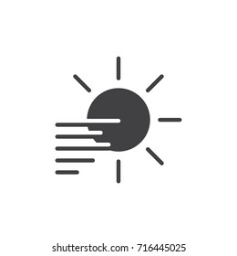 Haze icon vector, filled flat sign, solid pictogram isolated on white. Symbol, logo illustration.
