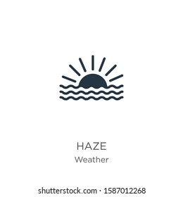 Haze icon vector. Trendy flat haze icon from weather collection isolated on white background. Vector illustration can be used for web and mobile graphic design, logo, eps10