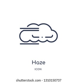 haze icon from weather outline collection. Thin line haze icon isolated on white background.
