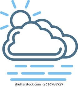 Haze Line Two Colour Icon