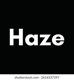 Haze text for T-shirt print and other use on black background.