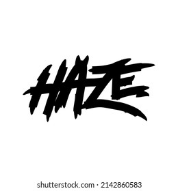 Haze Typography Streetwear, Urban Design Black And White Color Patch Commercial Us