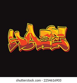 haze vector graffiti font word street art weed vector tagging