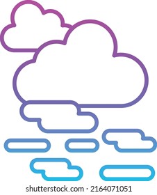 Icono del vector de niebla. Se puede usar para imprimir, móviles y aplicaciones web.