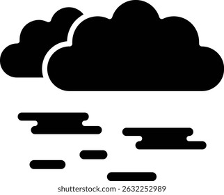 Ícone de vetor de nuvem. Pode ser usado para impressão, aplicativos móveis e da Web.