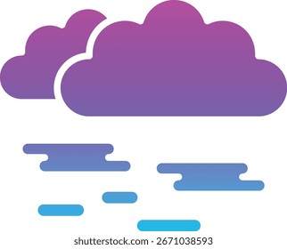 Ícone de vetor de nuvem. Pode ser usado para impressão, aplicativos móveis e da Web.