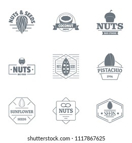 Hazel grove logo set. Simple set of 9 hazel grove vector logo for web isolated on white background
