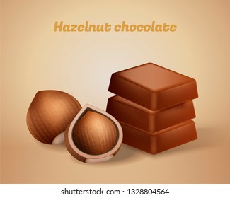 Hazelnut chocolate snacks with hard shelled nut