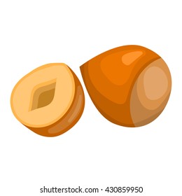 Hazelnut colorful icon