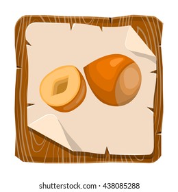 Hazelnut colorful icon