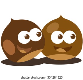 Hazelnut cute cartoon nut