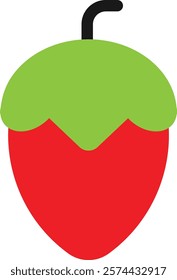 Hazelnut Food Fruit Icon Vector Flat Illustration