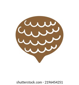 Hazelnut hazelnut hand-drawn. vector illustration
