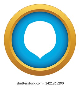 Hazelnut icon blue vector isolated on white background for any design