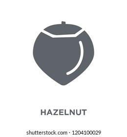 Hazelnut icon. Hazelnut design concept from Fruit and vegetables collection. Simple element vector illustration on white background.