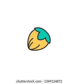Hazelnut icon design. Gastronomy icon vector illustration