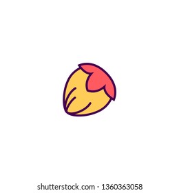 Hazelnut icon design. Gastronomy icon vector illustration