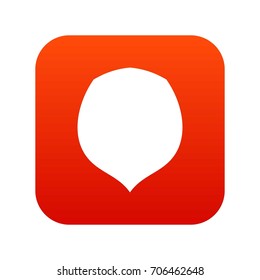 Hazelnut icon digital red for any design isolated on white vector illustration