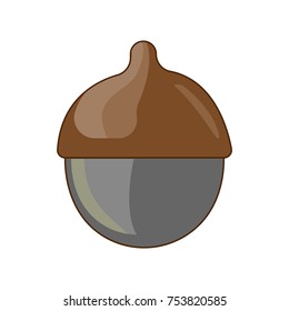 hazelnut icon flat color