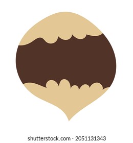 Hazelnut icon. Flat illustration of hazelnut vector icon for web design. Vector illustration