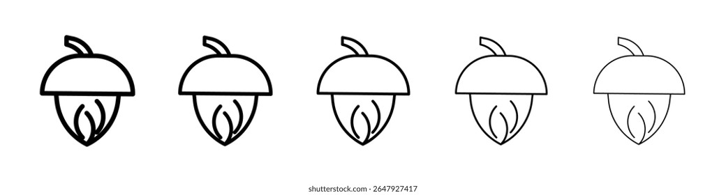 Haselnuss-Symbol einzeln auf weißem Hintergrund