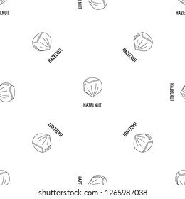 Hazelnut icon. Outline illustration of hazelnut vector icon for web design isolated on white background