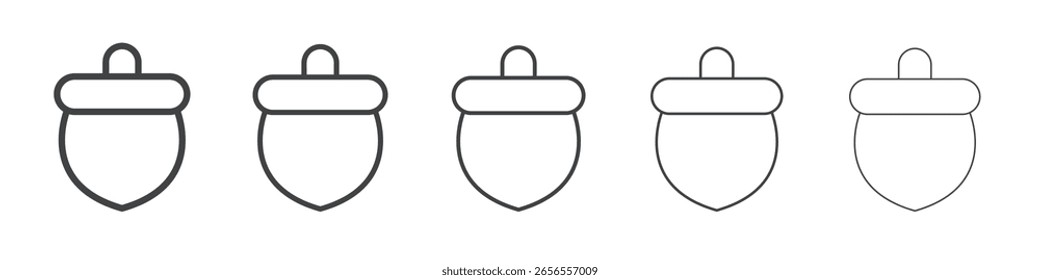 Símbolo de Vector de ilustración de contorno de icono de avellana