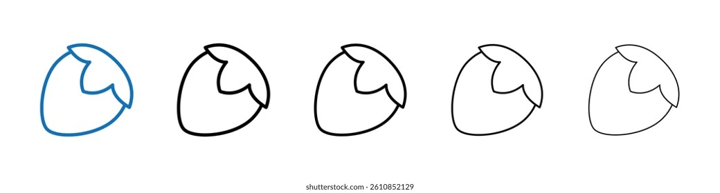 Hazelnut icon Outline vector logo for web ui