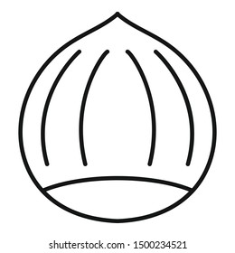 Hazelnut icon. Outline hazelnut vector icon for web design isolated on white background
