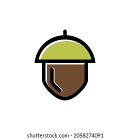 icono de avellana para las tuercas de embalaje. El producto contiene nueces, amor por las nueces