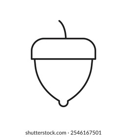 Hazelnut icon simple black line style.