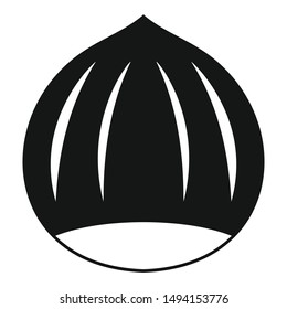 Hazelnut icon. Simple illustration of hazelnut vector icon for web design isolated on white background