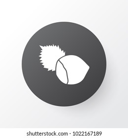 Hazelnut icon symbol. Premium quality isolated filbert element in trendy style.