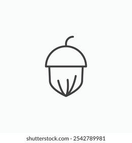 Hazelnut icon in thin outlined.