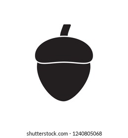 hazelnut icon vector glyph style. nut and bean icon